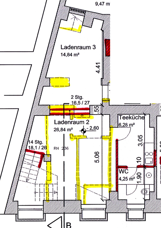 Kleines Ladengeschäft im beliebten Kiez auf der Chausseestraße - grundriss ug (14719)