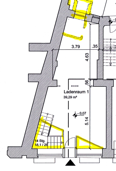 Kleines Ladengeschäft im beliebten Kiez auf der Chausseestraße - grundriss eg (14718)