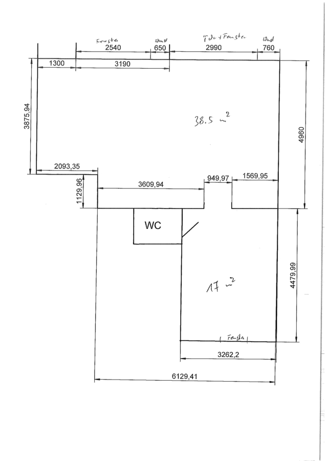 Laden oder Büro mit Terrasse Chausseestraß Wannsee - grundriss (12358)