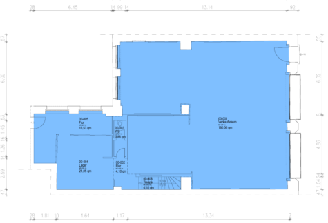 Herrschaftliche Ladenfläche im repräsentativen Borsighaus Chausseestraße - grundriss erdgeschoss (11915)