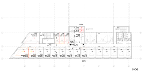 Büro mit Aussicht in prominenter Lage am Potsdamer Platz - grundriss 5. obergeschoss (11717)