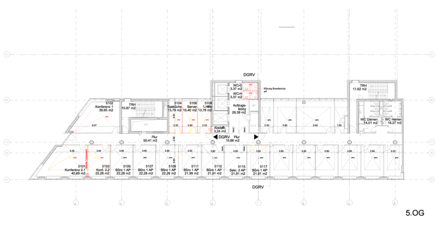 Büro mit Aussicht in prominenter Lage am Potsdamer Platz - grundriss 5. obergeschoss (11717)