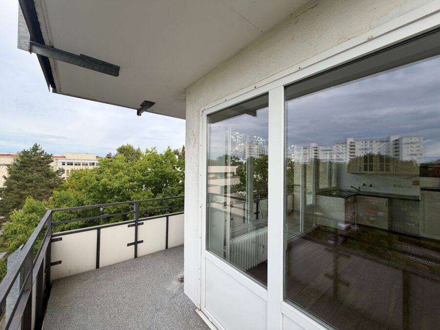 Bezugsfrei! Steglitz – Ruhig gelegene, sanierte 2-Zimmer Wohnung mit Weitblick - balkon wohnzimmer (13498)
