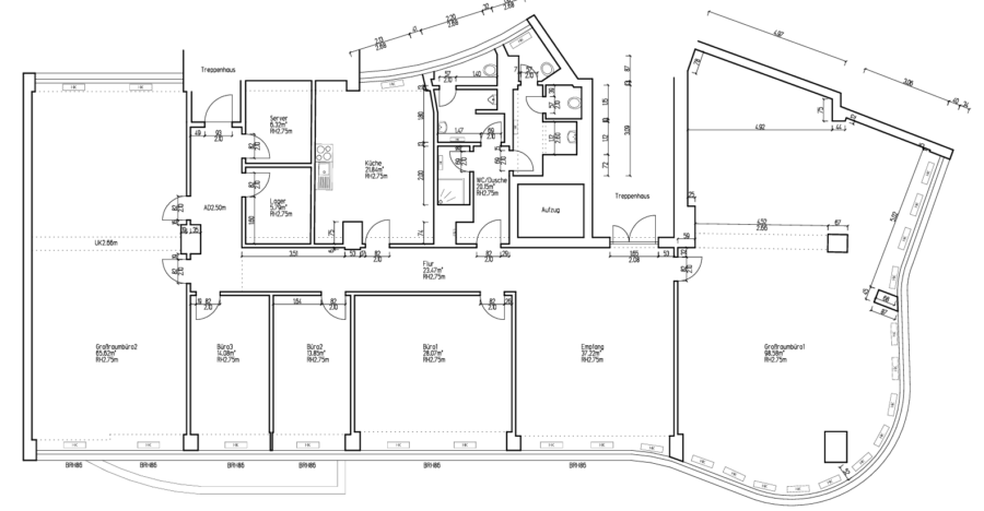 Hochwertig und neu ausgebaute Bürofläche in bester Ku’damm Ecklage - grundriss (11826)